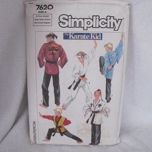 Uncut Vintage 1986 Simplicity Karate Kid Sewing Pattern